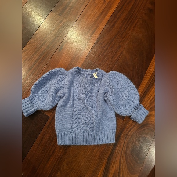Janie and Jack Other - Janie and Jack Blue Baby Girl’s Cable Knit Sweater 6-12 Months Like New